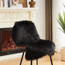 AMTOVO Faux Fur Rug, Black Small Area Rug, Fluffy Sheepskin Rug, Fuzzy Ultra Soft 2 x 3 ft Shag Rugs for Bedroom Sofa Throw Cushion Room Decor, Sheepskin by CozyNest Decor