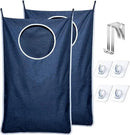 KEEPJOY Large Size 2Pack Hanging Laundry Hamper Bag, Door Hamper with 2 Hooks for Dirty Clothes - 35X21.6 inch - Blue (2Pack) by CozyNest Decor