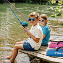 Kids Fishing Pole Set, Telescopic Fishing Rod Reel Combo Kids Starter Kit with Lures Tackle Box, Foldable Stool and Portable Bag for Boys Girls Younth by TinyTreasures Baby Boutique