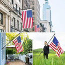 ZMTECH Flag Pole with Solar Light - Adjustable Bracket, 6 FT Stainless Steel Flag Poles for Outside House, Garden or Yard, Tangle Free Flagpole Kit for American Flag (Without Flag, Black) by GreenHaven Gardens