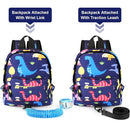 Accmor Toddler Backpack Leash with Anti Lost Wrist Link, Cute Mini Child Walking Harnesses Keep Kids Close Back Pack Rope Tether Rein for Baby Boys (Navy Blue/Dino) by TinyTreasures Baby Boutique