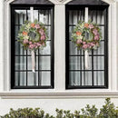 WANNA-CUL 24 Inch Spring Peony Wreaths for Front Door,Succulent Summer Wreath with Pink Peony Floral, Spring Front Door Decor with Succulent Arrangement Decoration by CozyNest Decor