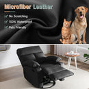 Swivel Rocker Recliner, Rocking Recliners Chair for Small Spaces, Small Rocker Recliner Chair, Nursery Rocking Chairs for Living Room, RV, Nursery, Black by TinyTreasures Baby Boutique