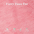 Hobestluk 3 in 1 Bean Bag Chair Giant Bean Bag Chairs for Adults with Chevron Plush Fur Cover Convertible Bean Bag Floor Cushion with Machine Washable Cover for Living Room (Plush Pink) by CozyNest Decor