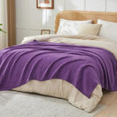 EMME Cotton Muslin Twin Blanket Breathable Gauze Blanket Soft Lightweight Blankets Adults Gifts for Women (Purple, 60"x80") by CozyNest Decor
