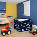 HIYAGON Rectangular Space Basket for Boys Baby Storage Basket Storage Bin Organizer Box Room Decor(Rocket Planet) by TinyTreasures Baby Boutique