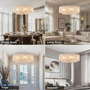 Alabaster Chandeliers D23in Round Chandeliers for Dining Room Small Chandelier Light Fixture for Kitchen Living Room Foyer Entryway Hallway by CozyNest Decor