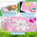 Extra Large Picnic Blanket Waterproof,80"x 80"Foldable Machine Washable Beach Blankets,Outdoor Blanket for 6-8 Adults, Picnic Mat Suitable for Indoor Crawling,Park Beach,Camping,Hiking, Travel(Pink) by TinyTreasures Baby Boutique