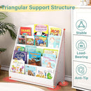 TOETOL 5-Tier Kids Bookshelf - Toddler Book Display Shelves for Classrooms, Playrooms, and Nursery - Wooden Children Book Rack (White) by TinyTreasures Baby Boutique