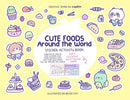 Girly Sticker Book Activity for Kids, Cute Foods Around The World by Cupkin, Toddler Airplane Travel Essentials, 500+ Stickers for Kids 12 Scenes + Coloring Book Pages, Crafts Ages 2-8 by TinyTreasures Baby Boutique