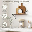 18"W x10"D Floating Shelves, Farmhouse Wall Shelves Home Decor Shelf, Deep Bathroom Shelves with Bracket, 10 Inch Deep Wall Shelf for Living Room, Kitchen, Bedroom, Rustic Brown, Set of 2 by CozyNest Decor