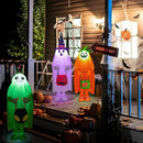 32" Front Porch Light up Halloween Figure Décor, Kit Standing Trick or Treat Indoor and Outdoor Decorations-Alien by CozyNest Decor
