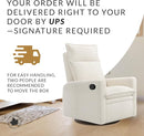 Jaymar Arya Modern Nursery Glider Recliner Chair – Cozy Nursing Chair with 360° Swivel for New Parents, Gentle Motion, Compact Design, High Back & Low Armrests, Canadian Made (Pearl/Puppy Fabric) by TinyTreasures Baby Boutique