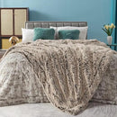 GONAAP Fuzzy Faux Fur Throw Blanket Frosty Brown Super Soft Cozy Plush Fuzzy Shaggy Blanket for Couch Sofa Bed (Frosty Brown, Throw(50"x60")) by CozyNest Decor