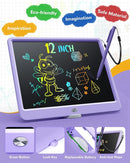 KOKODI LCD Writing Tablet, 12 Inch Colorful Toddler Doodle Board Drawing Tablet, Erasable Reusable Electronic Drawing Pads, Educational and Learning Toy for 3-6 Years Old Boy and Girls(Purple) by TinyTreasures Baby Boutique