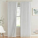 Vision Home White Pinch Pleated Full Blackout Curtains Thermal Insulated Window Curtains 84 inch for Living Room Bedroom Room Darkening Pinch Pleat Drapes with Hooks Back Tab 2 Panel 40" Wx84 L by CozyNest Decor