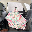 Nursing Carseat Canopy Breastfeeding Cover - Multi-use Stretchy Car Seat Covers for Babies, Baby Shower Gifts (Pink Floral) by TinyTreasures Baby Boutique