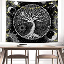 AACKart Tree of Life Tapestry for Bedroom Aesthetic Room Decor-Black and White Spiritual Tree Tapestry Wall Hanging with Sun Moon Star 78.7×59.1 inches by CozyNest Decor