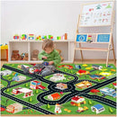 Kids Rug Car Rugs for Kids Toy Cars Play Mat with Rubber Backing City Life Road Rug for Cars Fun City Map for Carpet for Bedroom Boys (RED-Rug, 5.2x7.9ft) by CozyNest Decor