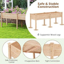 Giantex Raised Garden Bed, Elevated Wood Planter Box with Drain Hole, Gardening Planter Raised Bed for Planting Vegetables Flowers Succulents Herbs,73" Lx23 Wx30 H by GreenHaven Gardens