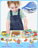 Benresive Wooden Toddler Puzzles, Montessori Toys for 1 2 3 Year Old Boys, Toys for 1 2 3 Year Old Boy Birthday Gifts, 6 Pack Vehicle Toddler Learning Educational Puzzles by TinyTreasures Baby Boutique