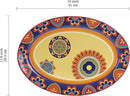 Bico Tunisian 16 plus 14 inch Oval Platters Set, Set of 2, Microwave and Dishwasher Safe, for Serving Fish, Chicken, Turkey by CozyNest Decor