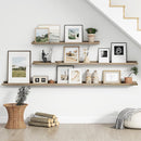 Floating Picture Ledge Shelves for Wall Set of 4, 72 Inch Wall Shelves with Lip Long Large Nursery Book Shelf for Toys Storage Kids Bookshelf Wall Mounted Living Room Bedroom Decor Frames by TinyTreasures Baby Boutique