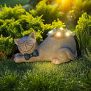 Cat Garden Figurines Outdoor Decor Solar Statue with Succulent and LED Lights for Patio Lawn Yard Art Decoration Housewarming Garden Gift by CozyNest Decor