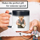 Personalized Coffee Mug, Custom Drawing Portrait Gift, Funny Customized Coffee Gift for Men & Women, Custom Mugs with Pictures, Black - Color Changing 11oz Father's Day Mug by TinyTreasures Baby Boutique
