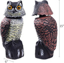 Owl Decoys to Scare Birds Away with Rotating Head,Natural Enemy Bird Deterrent Realistic Eyes & Waterproof Shape Fake Owl Scarecrow Bird Control by GreenHaven Gardens