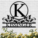 Personalized Metal Signs | Metal Name Sign | Split Letter Monogram | Home Decor Sign | Metal Wall Art | Last Name Sign | Outdoor Decor Sign | Personalized Wedding Gift | Housewarming Gift by CozyNest Decor
