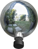 Alpine Corporation 10" Diameter Indoor/Outdoor Glass Gazing Globe Yard Decoration, Silver by GreenHaven Gardens