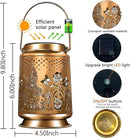 KY&BOSAM Solar Lanterns Outdoor Waterproof Rose Hummingbird Garden Decor Birthday Gift for Women Mom Grandma Hangings Solar Lights Metal Diwali Decoration Outside Lantern for Yard Patio Backyard Porch by GreenHaven Gardens