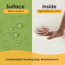 Outdoor Sunbrella Round Corner Seat Cushion, 17"x16"x2", Set of 4, Non Slip Seat Cushion Pads with Removable Cover for Patio Furniture, Garden Yard Lawn, Canvas Ginkgo by GreenHaven Gardens