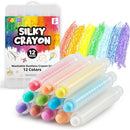 JOYIN 12 PCS Silky Crayon for Kids, Toddler Twistable Crayon, 12 Colors, Art Supplies, School Supplies, Kids Indoor Activities by TinyTreasures Baby Boutique