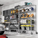 5-Shelf Storage Shelves,Wire Shelving Heavy Duty Metal Storage Shelving Unit Adjustable Garage Shelving Rack Pantry Kitchen (Chrome, 5 Tier,17.7" D x 47.2" W x 76.7" H) by CozyNest Decor