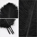 THARAHT Black Ostrich Feathers 12pcs Natural Bulk 8-10Inch 20cm-25cm for Crafts Wedding Party Centerpieces Halloween and Home Decoration Feathers by CozyNest Decor