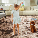 Ultra Soft Rug for Living Room, 8X10 Tie-Dyed Coffee Fluffy Shag Area Rug for Bedroom, Modern Shaggy Carpets Fuzzy Rug for Teens Dorm Nursery Home Decor Aesthetic, Upgrade Anti-Skid Durable by TinyTreasures Baby Boutique