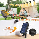 Solar Powered Warm White LED Outdoor String Light with Remote Control, Shatterproof Light Bulbs for Backyard Garden Patio Pergola Gazebo Bistro Bedroom Christmas Wedding Party (10+1 Bulbs) by CozyNest Decor