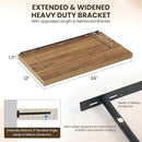 24" Floating Shelves for Wall, 12" Deep Slim Walnut Floating Shelves, Wall-Mounted Shelves for Bedroom, Living Room, Kitchen, Bathroom - Set of 2 by CozyNest Decor