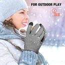 Geyoga 2 Pairs Women's Winter Touch Screen Gloves Soft Warm Fleece Lined Knit Elastic Cuff Winter Texting Gloves by TinyTreasures Baby Boutique