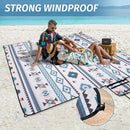 Picnic Blankets Extra Large - Beach Blanket Waterproof Sandproof with Shoulder Strap, Machine Washable, Outdoor Blanket with Stakes for Grass Concert, Park, Lawn,Travel,Spring Summer. Navy by TinyTreasures Baby Boutique