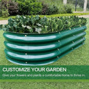 Gardmax 2 Pack Galvanized Raised Garden Bed, Lightweight Planter Boxes Outdoor with Easy Assembly, Large Garden Bed for Vegetables, Fruits, Flower Dark Green by CozyNest Decor