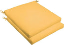 Sorra Home Sunbrella Bristol Square Chair Cushion (Set of 2) - Fade & Water Resistant, Outdoor & Indoor Patio Seat Cushion with Plush Foam - Canvas Sunflower (19" x 19" x 2.5") by GreenHaven Gardens