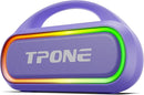 TPone Portable Bluetooth Speaker, 30W (Peak) Wireless Speaker for Outdoor, Up to 12H Playtime, IPX5 Waterproof with Light, TWS Pairing, for Home/Party/Outdoor/Beach, Birthday Gift (Chilled Lilac) by TinyTreasures Baby Boutique