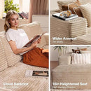 104" Cloud Sectional Couches for Living Room,L Shaped Boneless Couch in A Box,Sleeper Sofa with Comfy Chaise No Assembly Required,Beige by CozyNest Decor