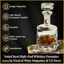 Voted Best High-End Whiskey Decanter 2024 by Food & Wine Magazine |1Hand-Blown Decanter & 4 Tumblers |Made in Europe |100% Lead-Free Crystal |Gift Box by CozyNest Decor