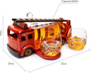 Firetruck Whiskey Decanter with Two 12 oz by The Wine Savant