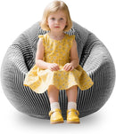 ENBAOHUI Bean Bag Chairs with Memory Foam Chairs for Kids Teens Toddler Faux Fur Sofa Chair with Handle Grey by TinyTreasures Baby Boutique