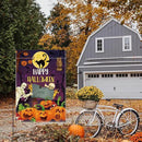 Happy Halloween Garden Flag Halloween SpookyGhost Skeleton Bats Garden Flag 12x18 inch Double Sided Holiday Decorations for Yard Outside Lawn (Flay 1811) by GreenHaven Gardens
